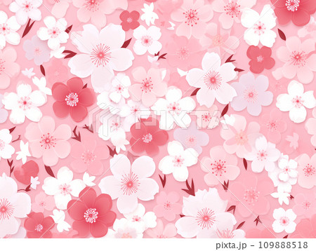 シームレスな桜の背景 109888518