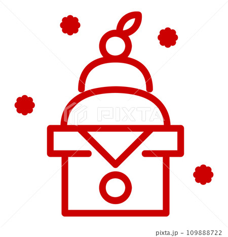 シンプルな鏡餅のイラスト 109888722