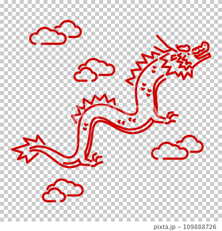 simple flying dragon illustration simple flying dragon illustration 109888726