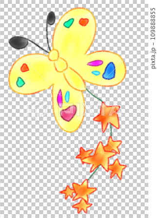 ハート柄がかわいい蝶々のイラスト素材 [109888855] - PIXTA
