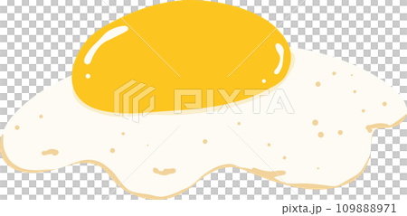 Cute Fried Egg with York illustration Cute Fried Egg with York illustration 109888971