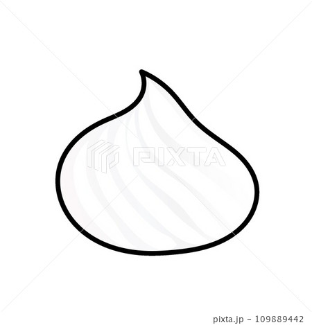 絞り飾りのクリームのイラスト 109889442