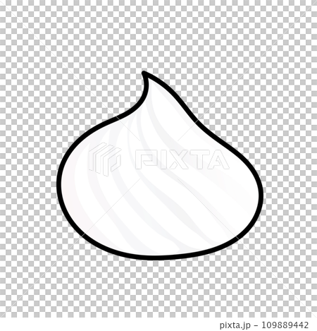 絞り飾りのクリームのイラスト 109889442