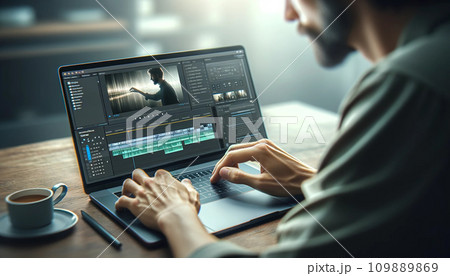 動画編集する人 動画編集する人 109889869