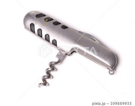Simple camping knife on white background 109889933