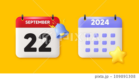 22th day of the month icon. Calendar date 3d icon. Event schedule date. Meeting appointment time. 22th day of September month. Calendar event reminder date. Vector 22th day of the month icon. Calendar date 3d icon. Event schedule date. Meeting appointment time. 22th day of September month. Calendar event reminder date. Vector 109891308