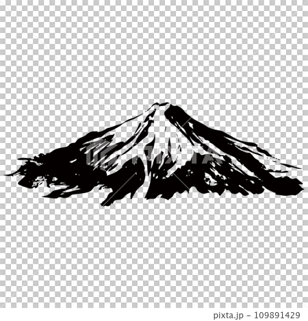 Mountain sumi-e style illustration vector 109891429