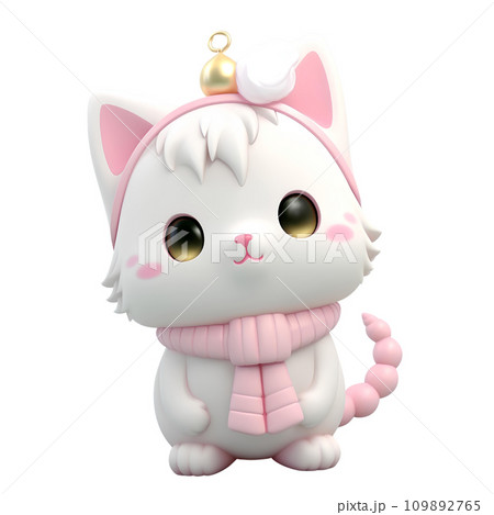 cartoon white cat with big sale cartoon white cat with big sale 109892765
