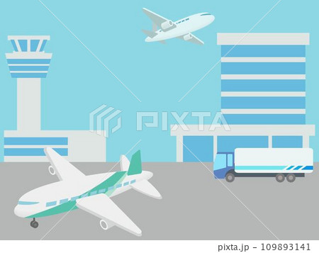 空港と飛行機 109893141