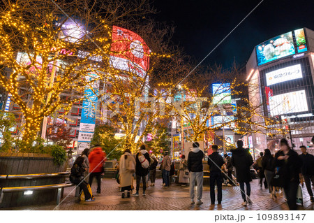 日本の東京都市景観 師走の慌ただしさ…インバウンド復活、賑わう渋谷。光と影…明日へ・輝きの時代へ… 109893147