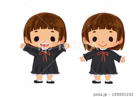フォーマルな服装の女の子Cセット フォーマルな服装の女の子Cセット 109893202