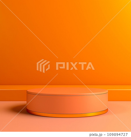 Minimalistic Pedestal Platform: Clean Design Element for Product Showcase & Events, Generative Ai 109894727