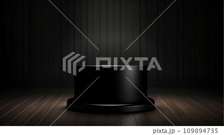 Minimalistic Pedestal Platform: Clean Design Element for Product Showcase & Events, Generative Ai 109894735