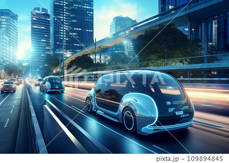 都市を走る未来の車 109894845