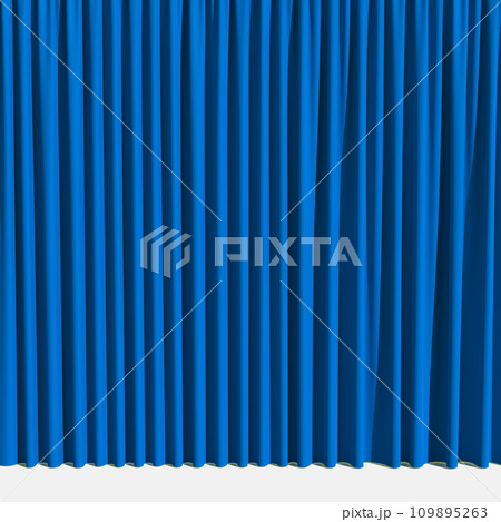Luxury stage or windows curtains, realistic 3D illustration 109895263