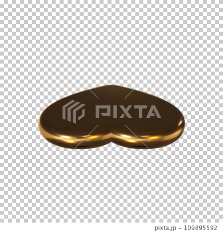 Gold heart 3D material decoration pedestal layout use 109895592