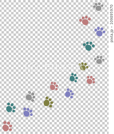 Cute paw illustrations of pet dogs and cats Cute paw illustrations of pet dogs and cats 109895970