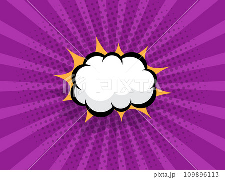 abstract comic book, pop art cartoon background with blank speech bubble 109896113