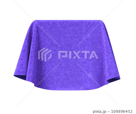 Box covered with velvet fabric. Surprise, award, prize, presentation concept Box covered with velvet fabric. Surprise, award, prize, presentation concept 109896452