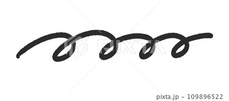 シンプルな手書きのくるくるした線 - おしゃれでかわいい落書きの素材 - 試し書きや連続のイメージ シンプルな手書きのくるくるした線 - おしゃれでかわいい落書きの素材 - 試し書きや連続のイメージ 109896522