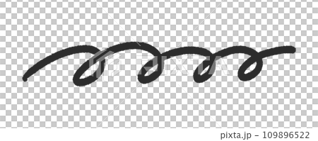 シンプルな手書きのくるくるした線 - おしゃれでかわいい落書きの素材 - 試し書きや連続のイメージ シンプルな手書きのくるくるした線 - おしゃれでかわいい落書きの素材 - 試し書きや連続のイメージ 109896522