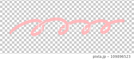 シンプルな手書きのくるくるした線 - おしゃれでかわいい落書きの素材 - ピンク色のあしらい 109896523