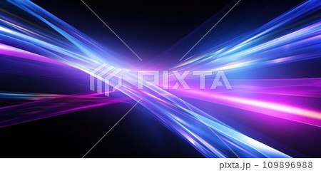 the abstract purple beam lines are seen in the background of a black 109896988