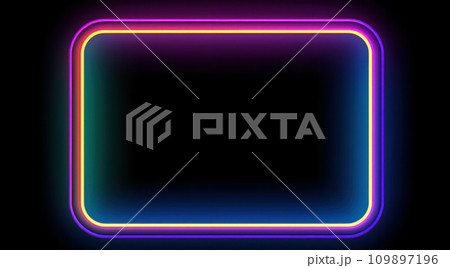 neon frame on a black background 109897196
