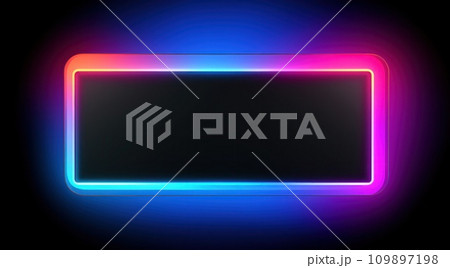 neon frame on a black background 109897198