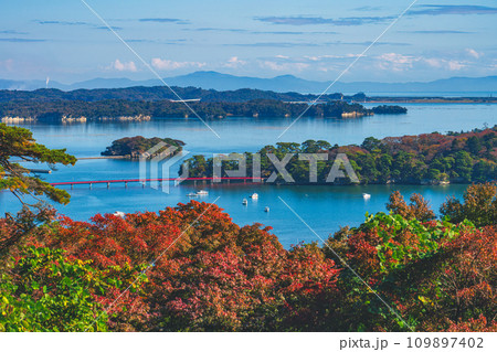 絶景の松島 日本三景 絶景の松島 日本三景 109897402