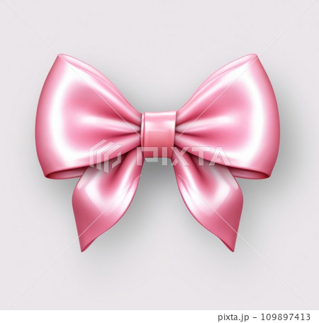 pink bow in the shape of a bow pink bow in the shape of a bow 109897413