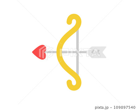 キューピットの弓矢のアイコンのイラスト キューピットの弓矢のアイコンのイラスト 109897540