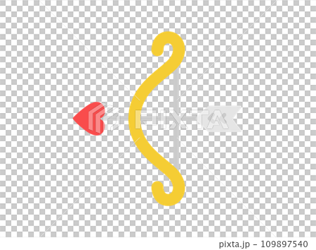 キューピットの弓矢のアイコンのイラスト キューピットの弓矢のアイコンのイラスト 109897540