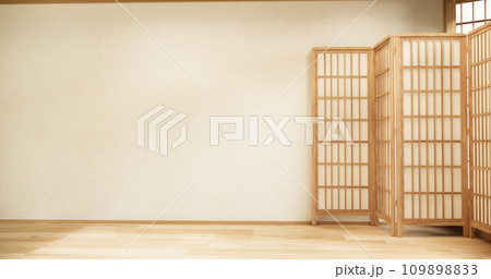 cleaning Interior, wood Empty room and wooden floor room modern style. 109898833