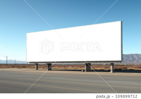 an empty billboard in an urban hallway 109899712