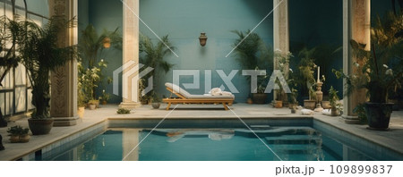 a spa is in a swimming pool a spa is in a swimming pool 109899837