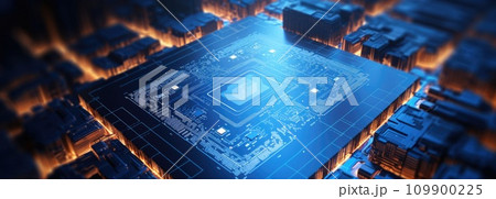 a small chip with electronic chips on another surface 109900225