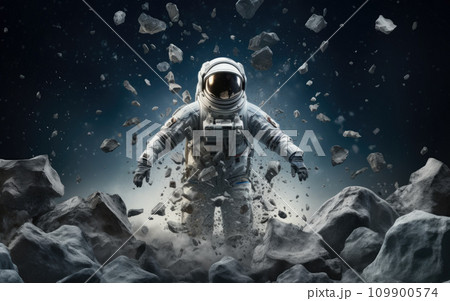 Astronaut in outer space 109900574