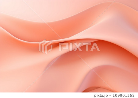 Abstract wavy liquid peach fuzz background. Generative AI. 109901365