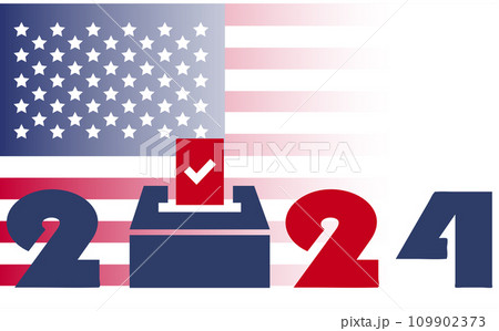 2024 Presidential election day in USA, november 5, card design. Vote for your future 109902373