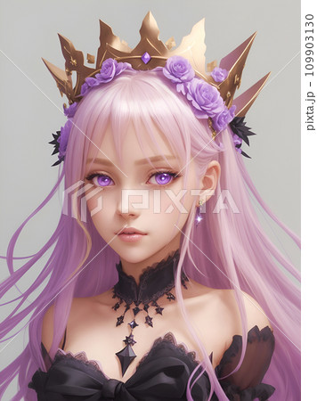 ティアラを付けた女性「AI生成画像」 ティアラを付けた女性「AI生成画像」 109903130