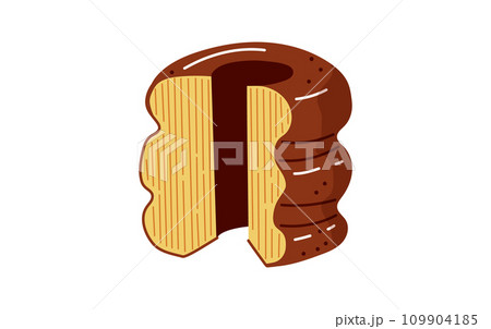 Baumkuchen layered cake for christmas time.German traditional pastry 109904185