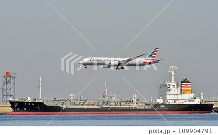 アメリカン航空787羽田34Rアプローチ アメリカン航空787羽田34Rアプローチ 109904791