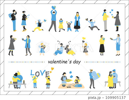 バレンタインデーを楽しむ人達 バレンタインデーを楽しむ人達 109905137
