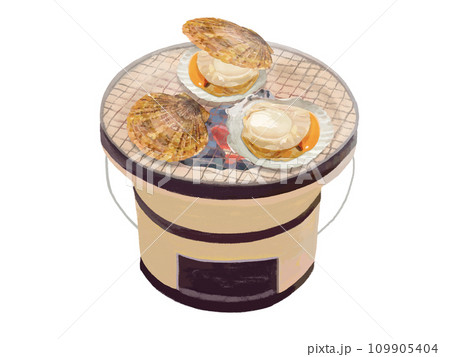 焼きホタテ(七輪付き) 焼きホタテ(七輪付き) 109905404