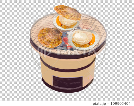 焼きホタテ(七輪付き) 焼きホタテ(七輪付き) 109905404