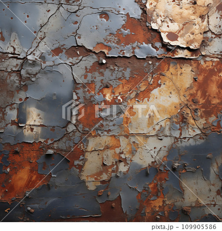 背景素材 錆びた金属質感の表面(AI生成画像) 背景素材 錆びた金属質感の表面(AI生成画像) 109905586