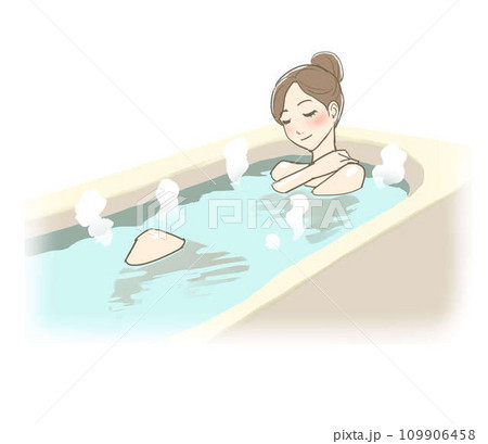 入浴する女性 入浴する女性 109906458