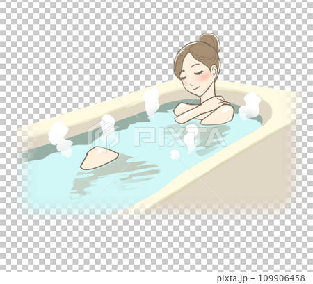 入浴する女性 入浴する女性 109906458