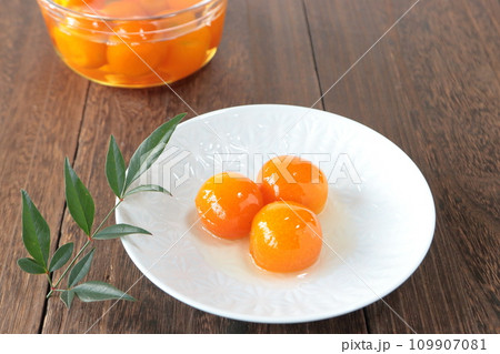 金柑のシロップ漬け 手作り 金柑のシロップ漬け 手作り 109907081